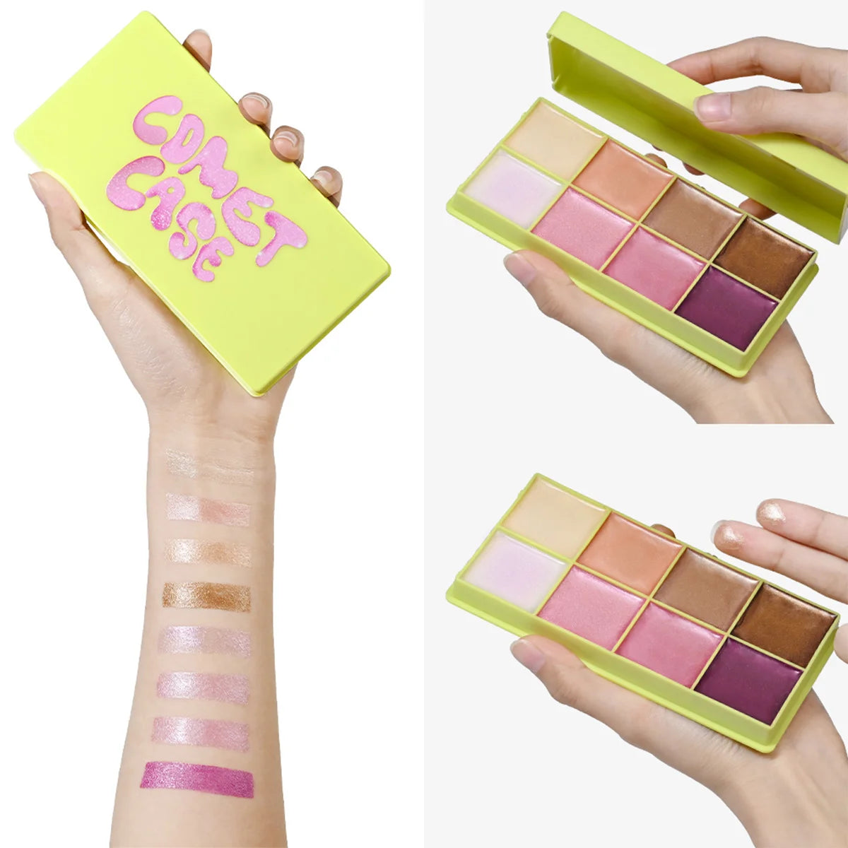 8Colors Highlight/Brow/Blush Palett Enhance Facial Three-dimensional Makeup Shimmer Waterproof Makeup Tool Cosmetic