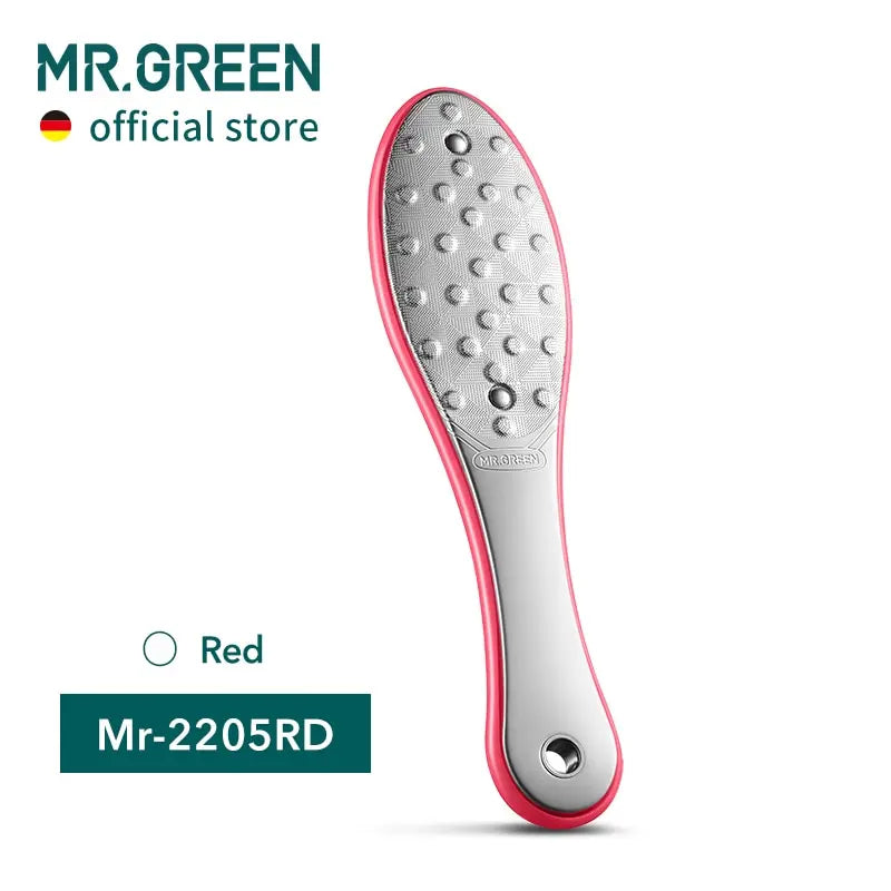 MR.GREEN Double Sided Foot File Pedicure Foot Care Tools Dead Skin Callus Remover Stainless Steel Professional