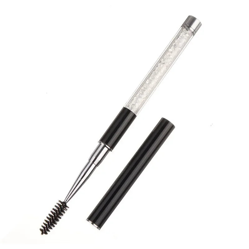 Rhinestone Handle Lash Brush Reusable Eyelash Brushes Mascara Applicator Wand Brushes Eyelash Extension Makeup Tool  Eyelashes