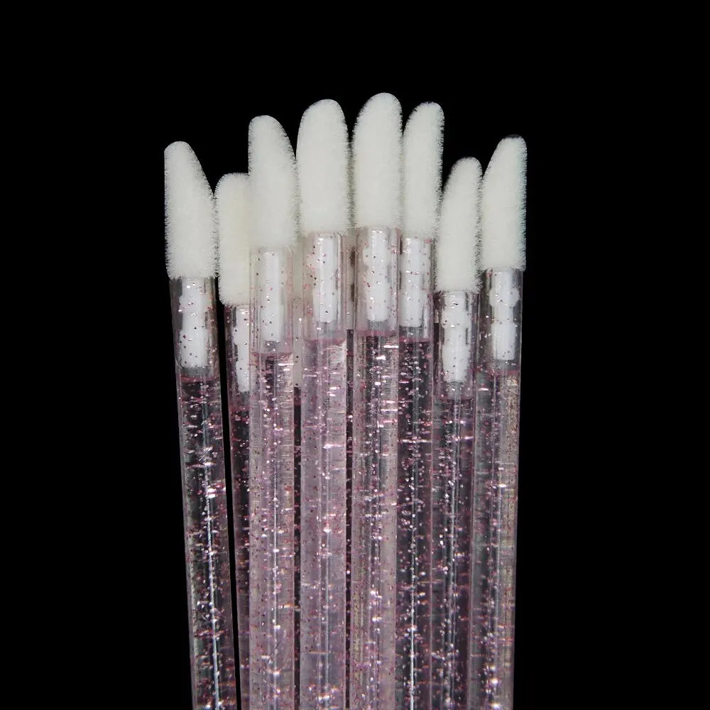50Pcs Disposable Eyelash Eyebrow Brushes Gloss Swabs Lash Brush Eyeshadow Gloss Mascara Brushes - Glowing Love