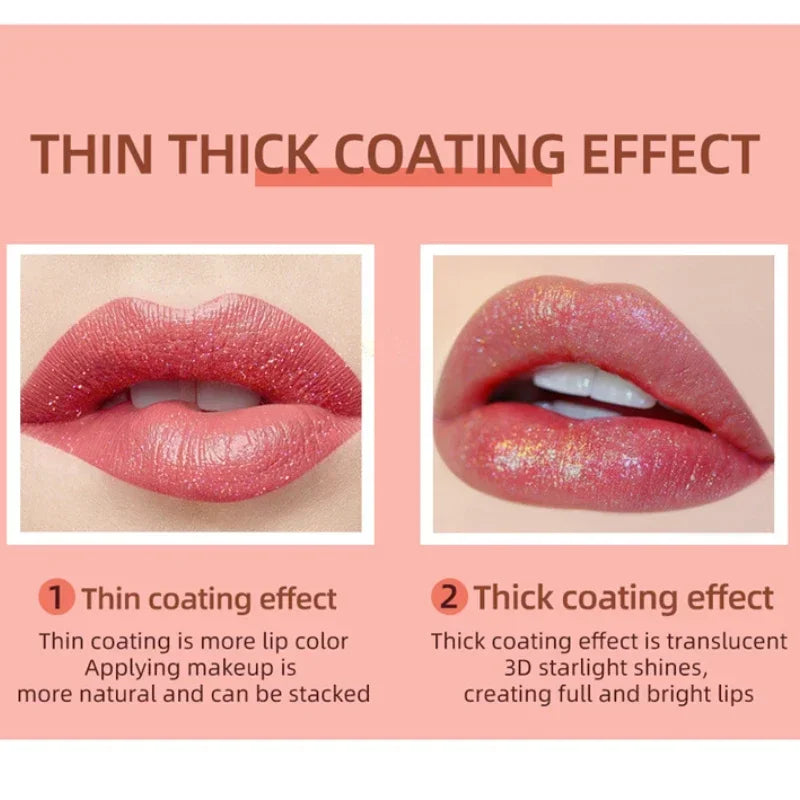 15 Colors Glitter Liquid Lipglaze Tint Laser Holographic Lipsticks Cosmetics Shiny Pigment Waterproof Makeup Women Lipglosses - Glowing Love