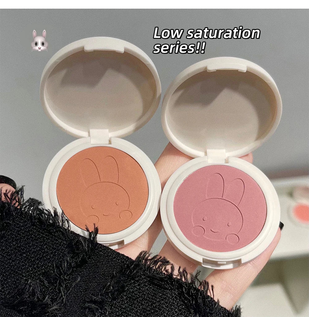 Single Color Blush Palette Waterproof Matte Peach Rouge Orange Red Face Blush Cheek Tint Brighten Contour Female Makeup Cosmetic