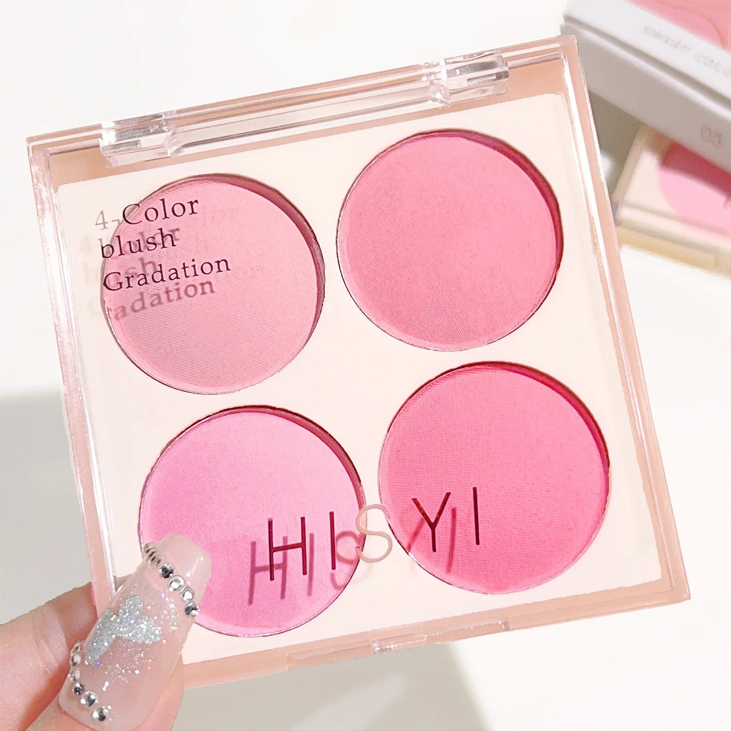 4-Color Matte Blush Palette, Waterproof Long-Lasting, Easy Apply,Multi-Look Face & Eye Makeup,Unisex,Safe Certified,Perfect Gift