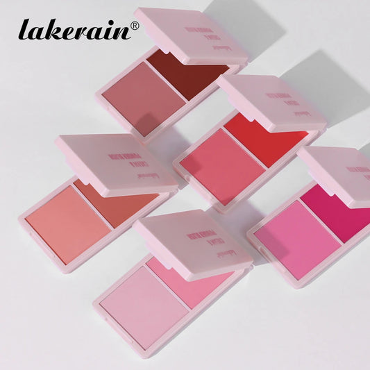 2-in-1 blush palette Natural and moist easy-to-color matte blush powder Facial blush Fine powder, easy to spread, easy to apply,