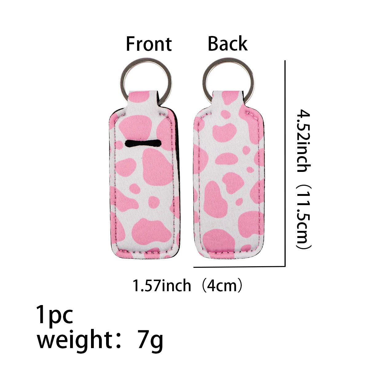 Leopard Print New Fashion Lipstick Holder Keychains Chapstick Holder Lip Balm Lipsticks Keyrings Bag Jewelry - Glowing Love