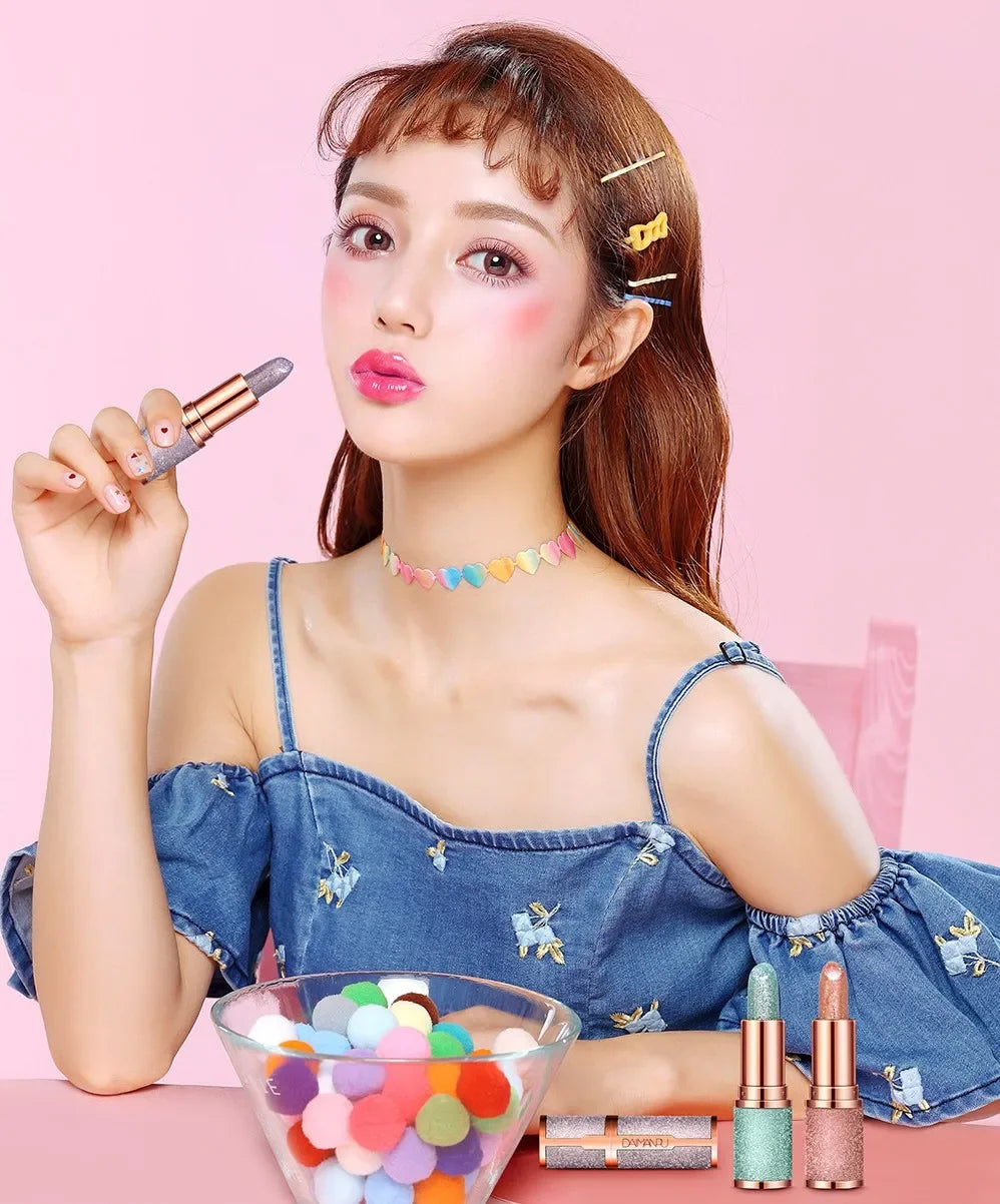 Diamond Temperature Color Changing Glitter Lipsticks Waterproof Longlasting Moisturizing Velvet Matte Lip Tint Sexy Lips Makeups - Glowing Love