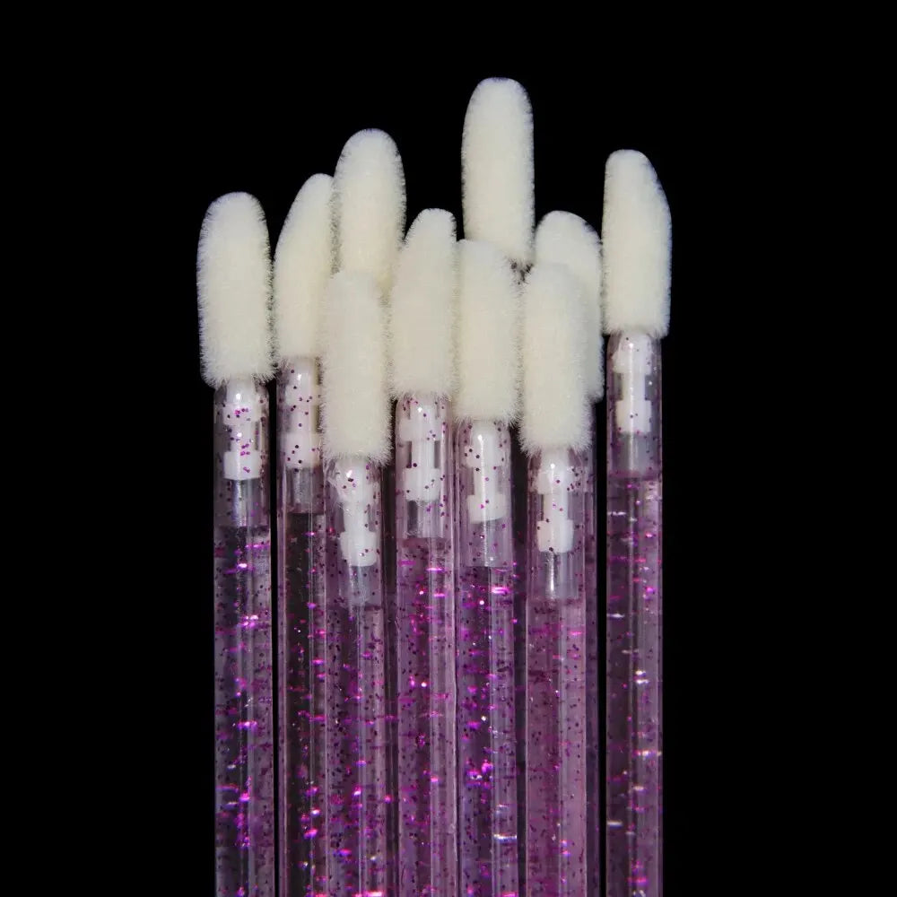 50Pcs Disposable Eyelash Eyebrow Brushes Gloss Swabs Lash Brush Eyeshadow Gloss Mascara Brushes - Glowing Love