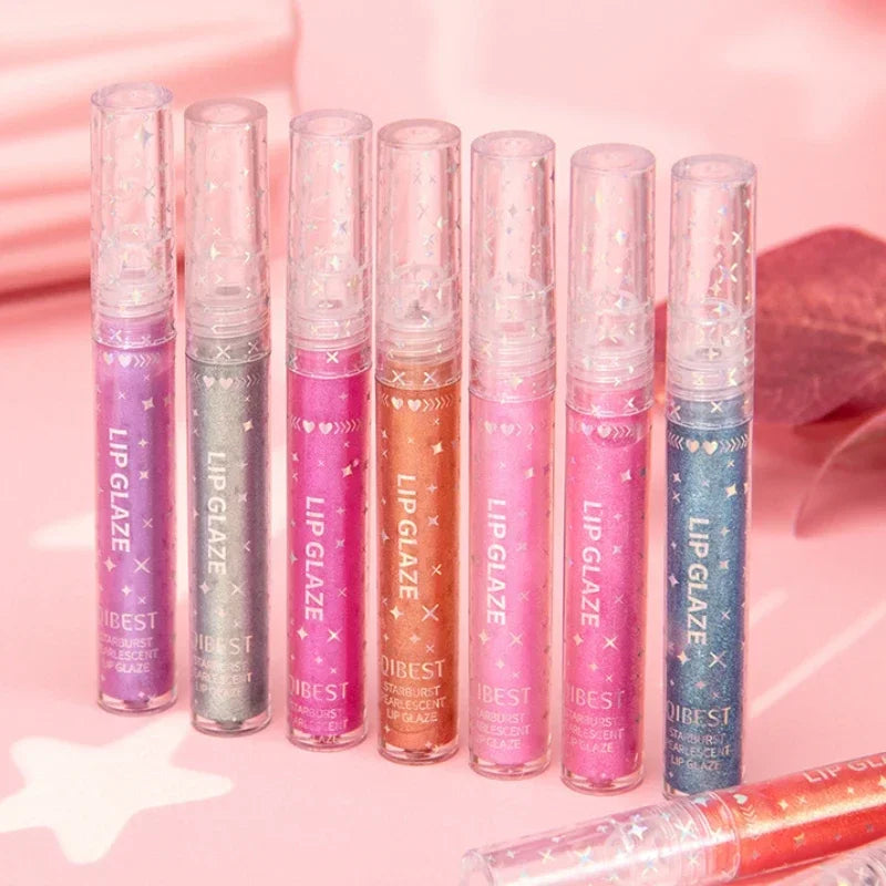 15 Colors Glitter Liquid Lipglaze Tint Laser Holographic Lipsticks Cosmetics Shiny Pigment Waterproof Makeup Women Lipglosses