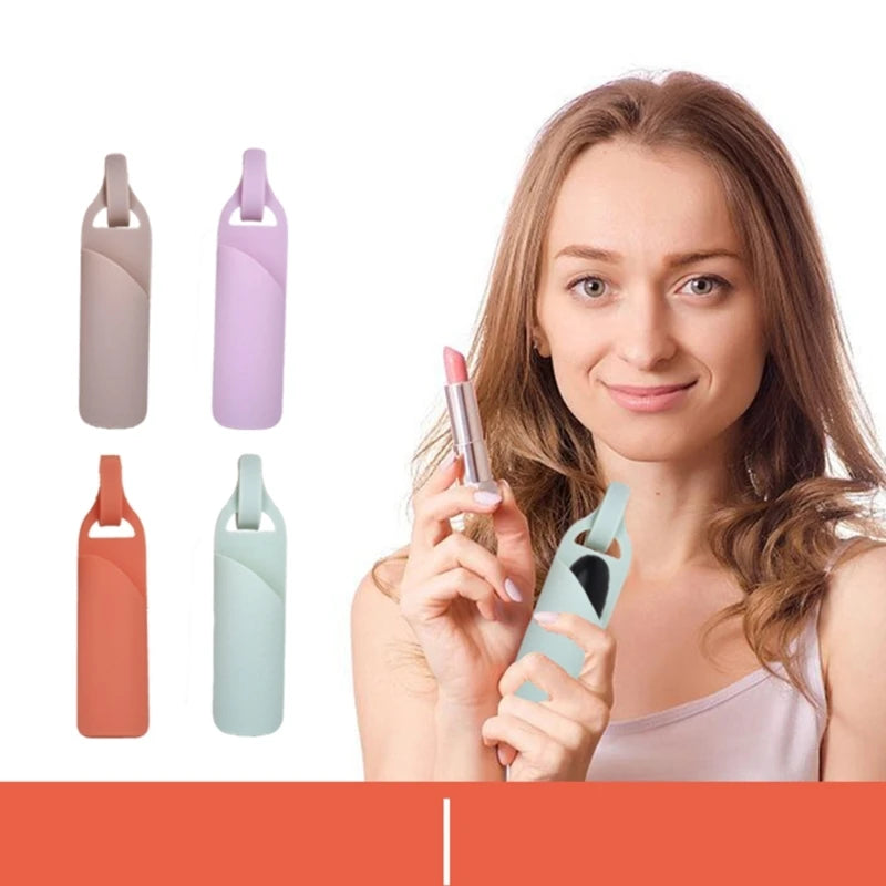 Lip Balm Holder Silicone Cosmetic Bag Lipsticks Holder Storage - Glowing Love