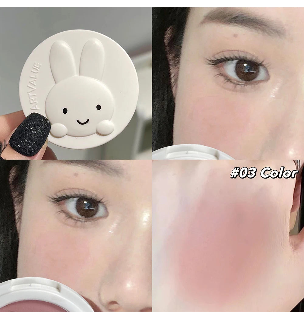 Single Color Blush Palette Waterproof Matte Peach Rouge Orange Red Face Blush Cheek Tint Brighten Contour Female Makeup Cosmetic