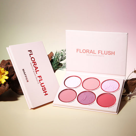 Blush Palette – 6-Color Floral-Inspired Shades - Glowing Love