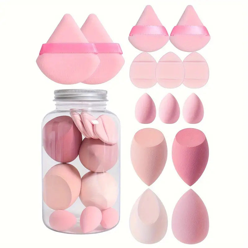Professional Makeup Sponge & Puff Set - Glowing Love