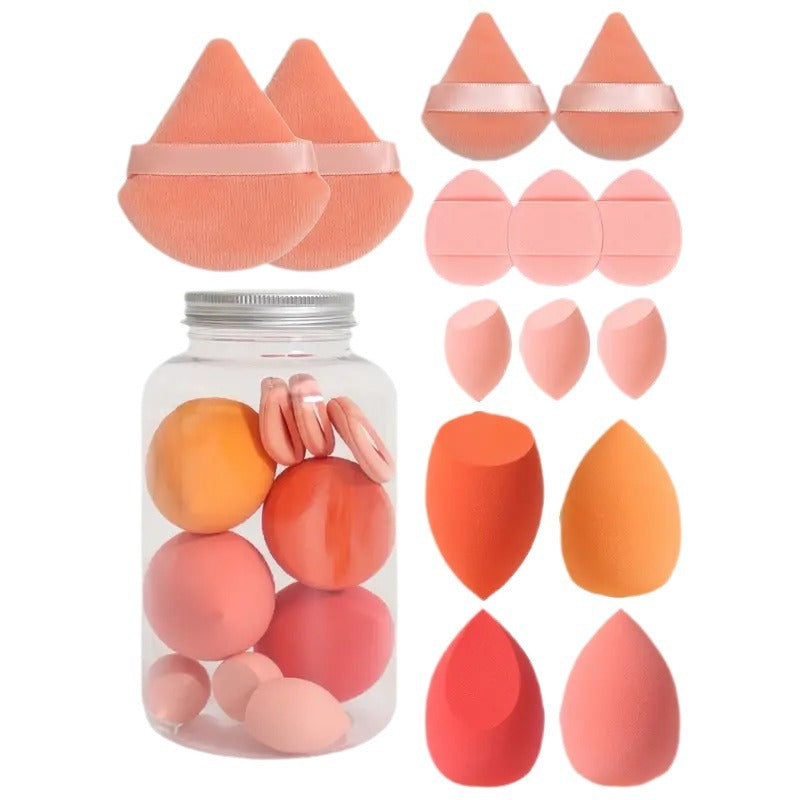 Professional Makeup Sponge & Puff Set - Glowing Love