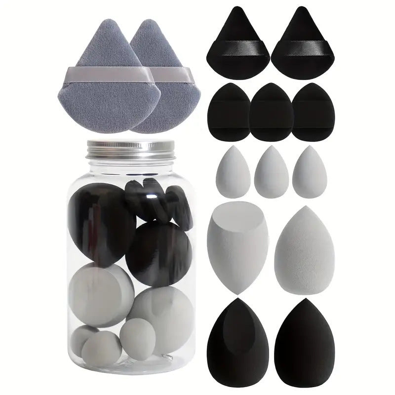 Professional Makeup Sponge & Puff Set - Glowing Love