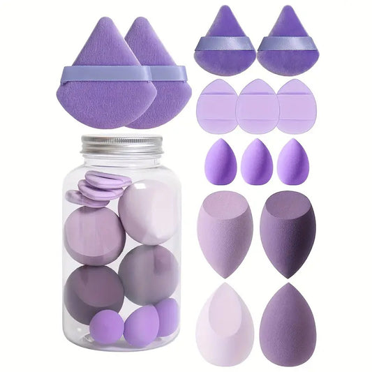 Professional Makeup Sponge & Puff Set - Glowing Love