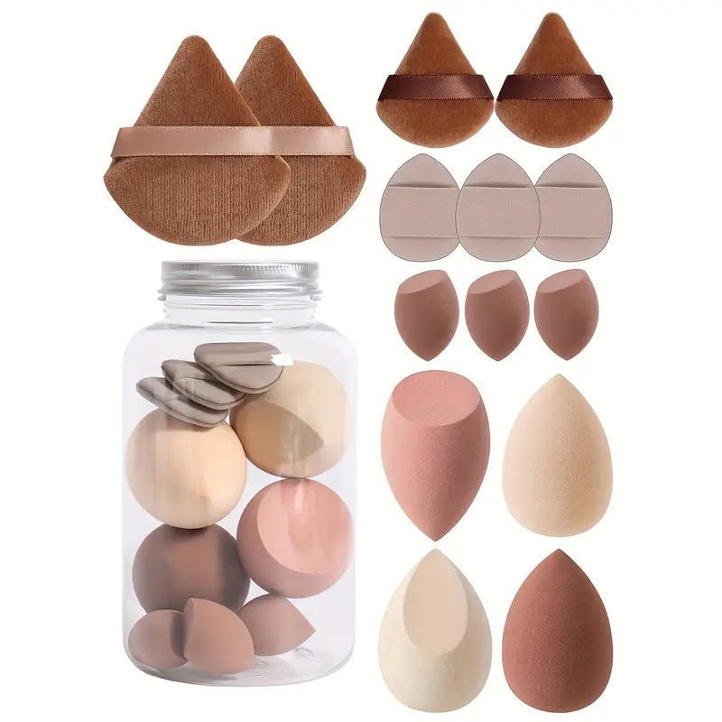 Professional Makeup Sponge & Puff Set - Glowing Love