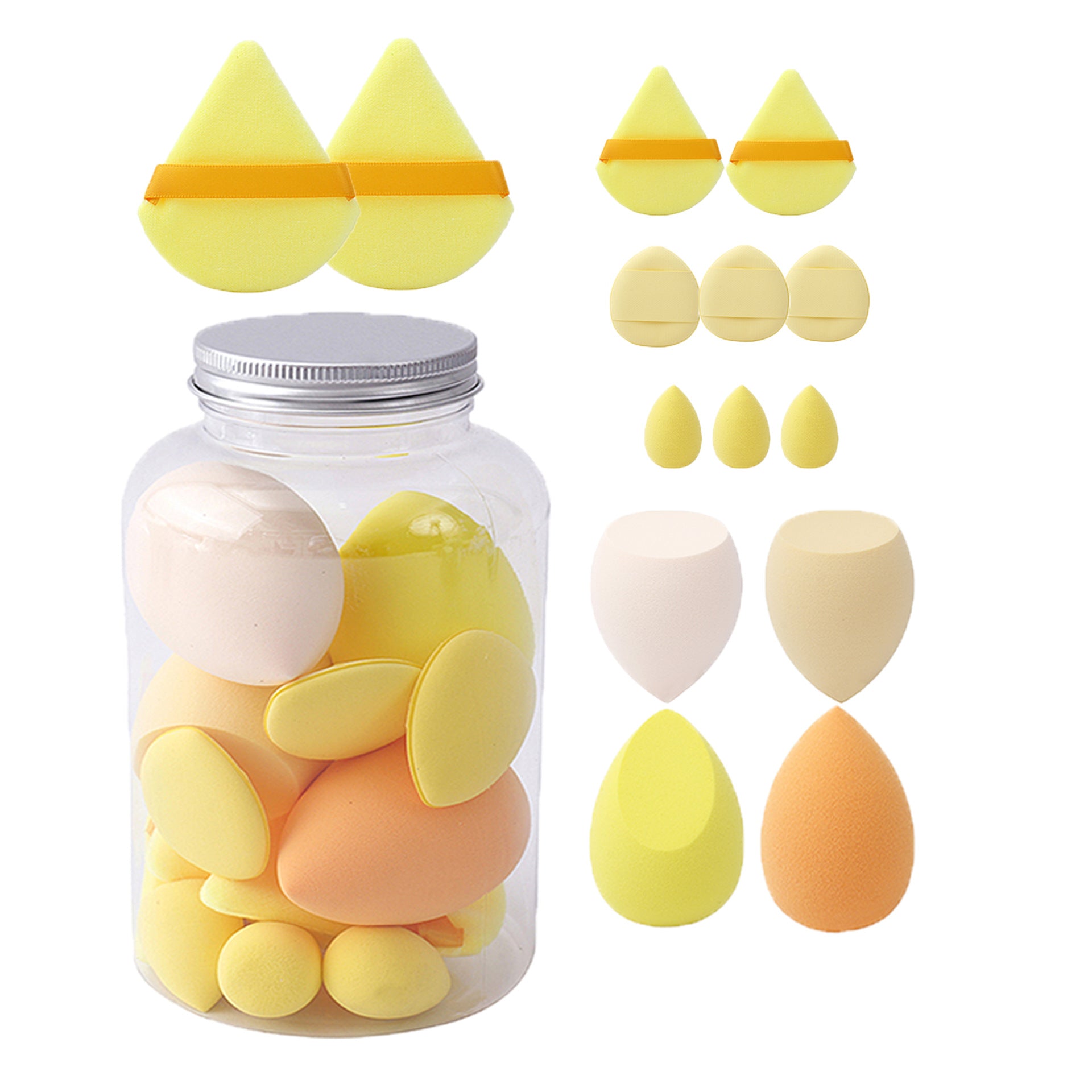 Professional Makeup Sponge & Puff Set - Glowing Love