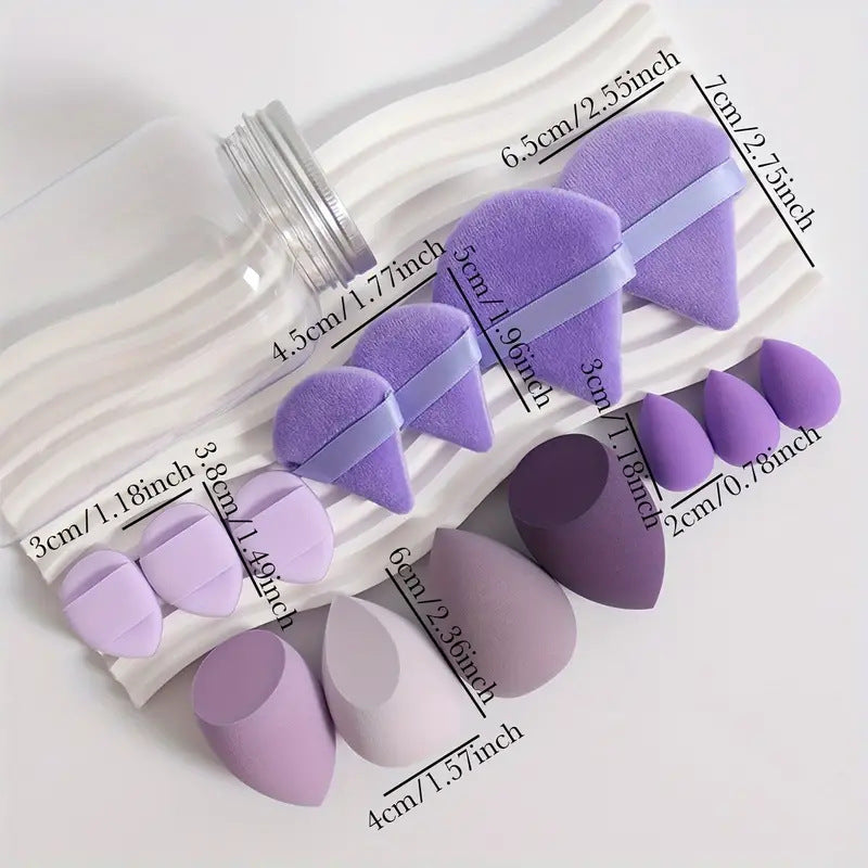 Professional Makeup Sponge & Puff Set - Glowing Love