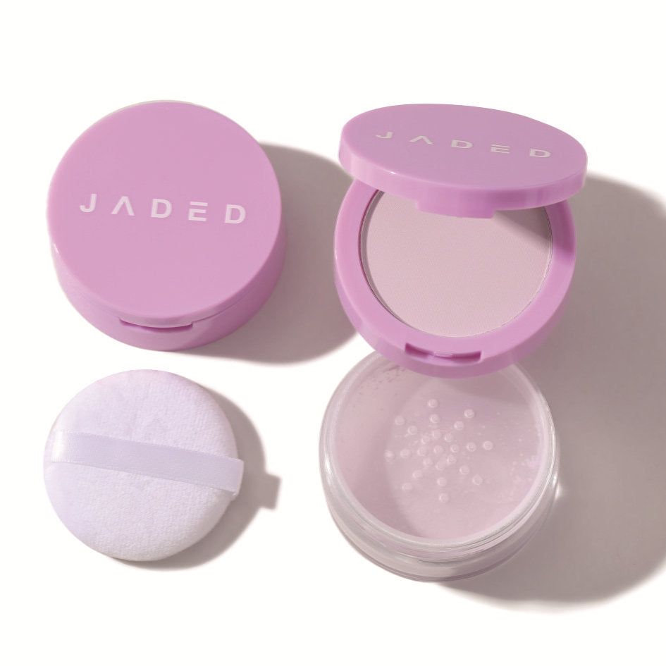 Two-in-One Correcting Powder Duo – Compact Loose Finish - Glowing Love