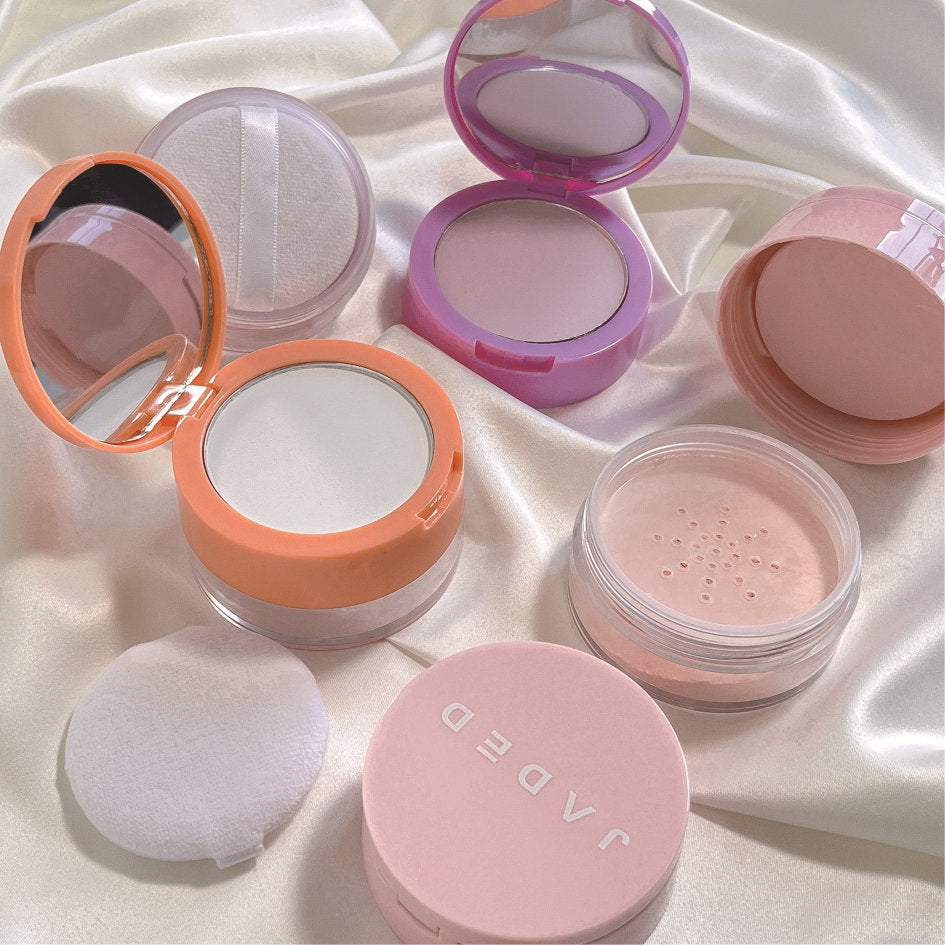 Two-in-One Correcting Powder Duo – Compact Loose Finish - Glowing Love