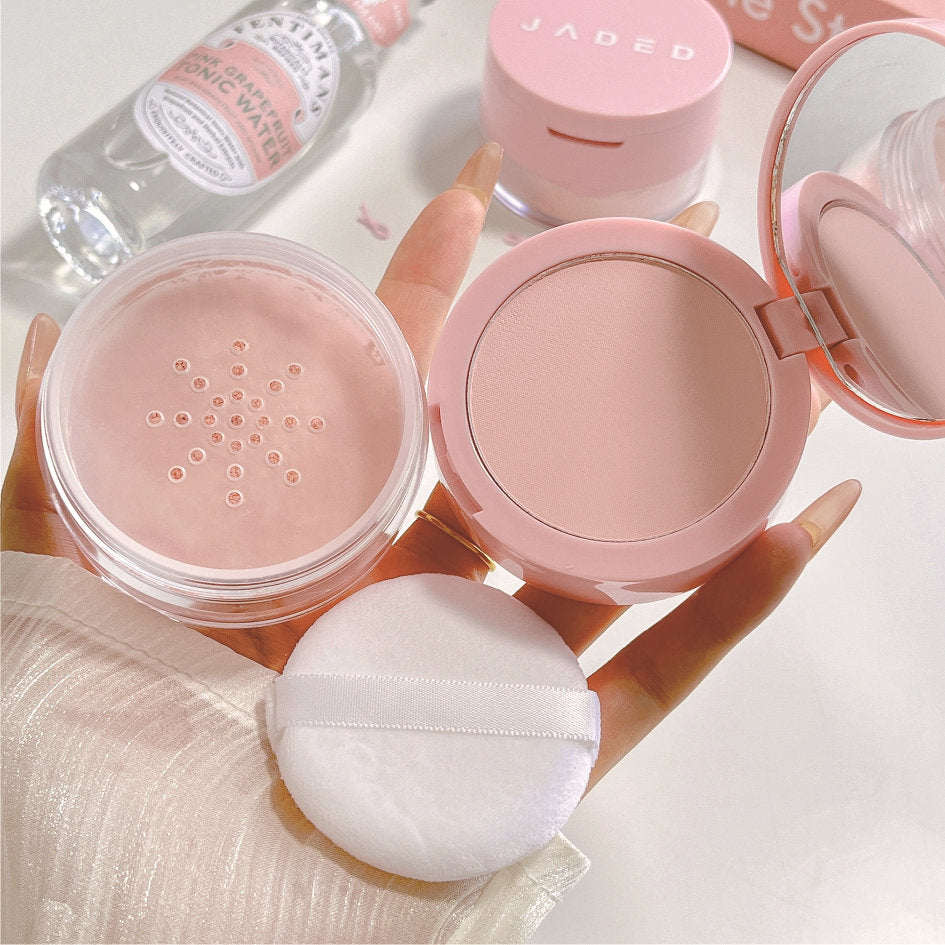 Two-in-One Correcting Powder Duo – Compact Loose Finish - Glowing Love