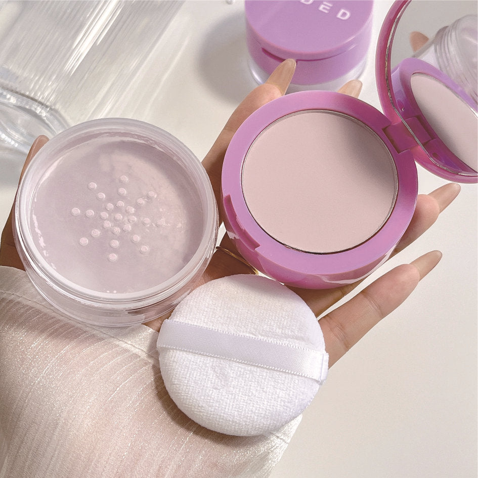 Two-in-One Correcting Powder Duo – Compact Loose Finish - Glowing Love