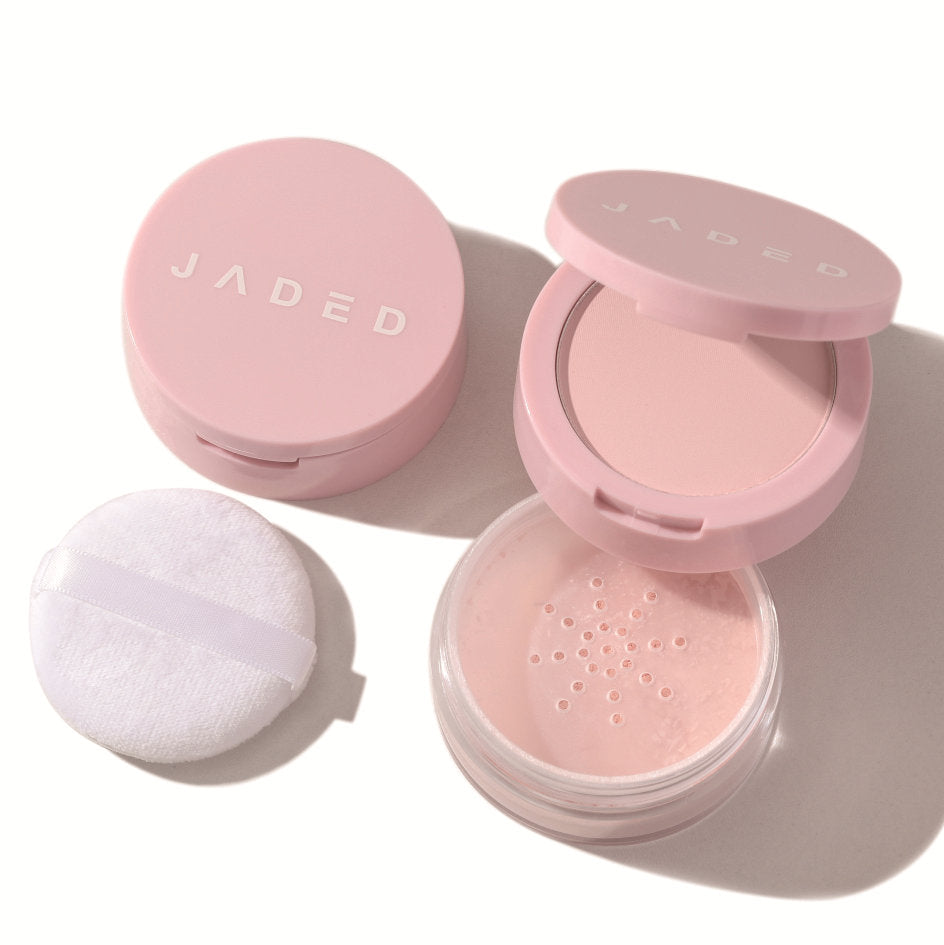 Two-in-One Correcting Powder Duo – Compact Loose Finish - Glowing Love